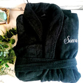 Wife Bathrobe with Embroidered Text